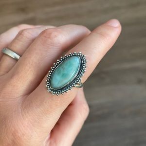 New ✨sterling silver Larimar ring ✨size 7